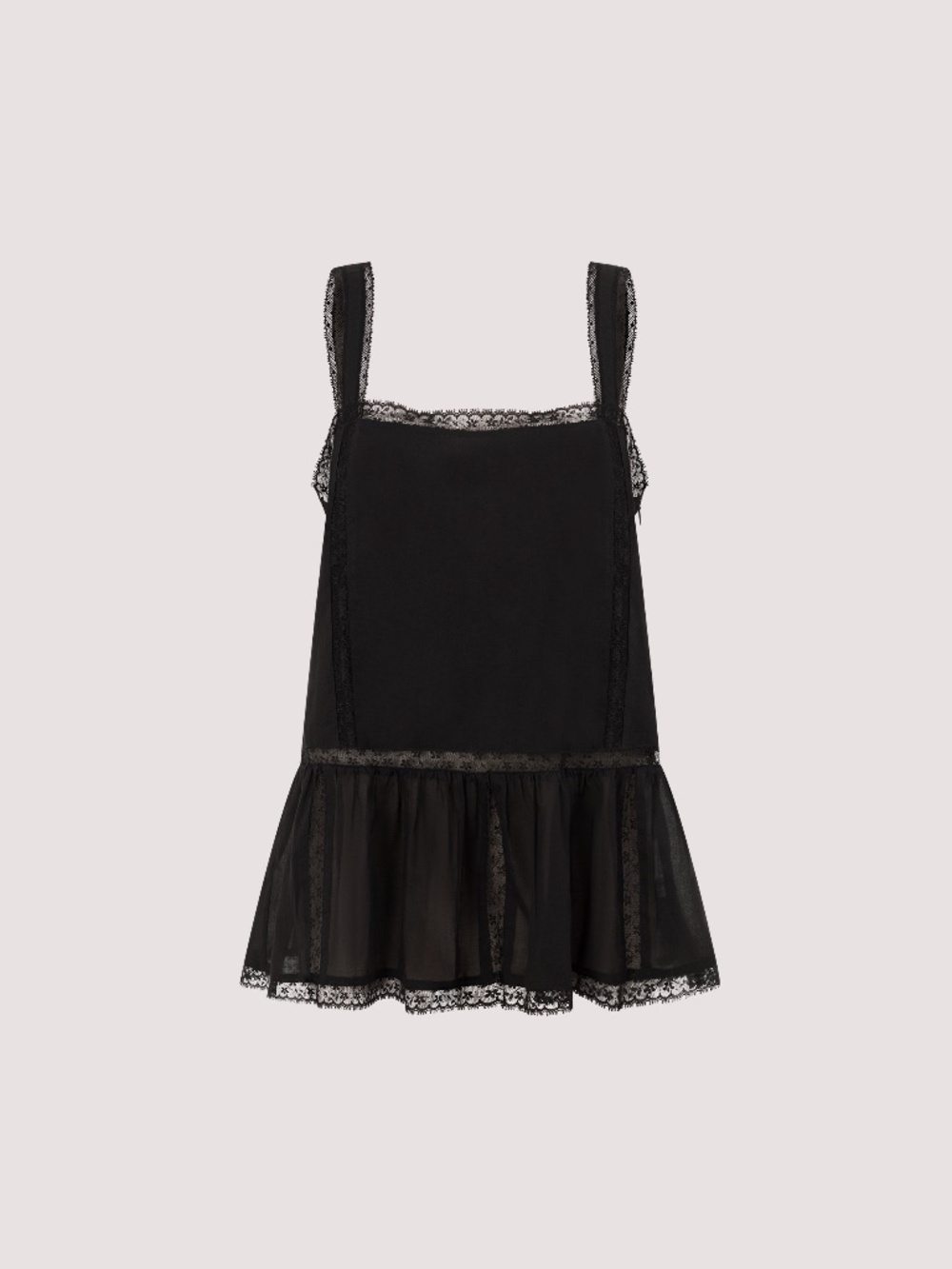 DISSH Rosin Black Cotton Voile Top